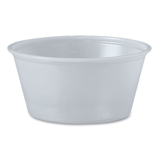 Polystyrene Portion Cups, 3.25 oz, Translucent, 250/Bag, 10 Bags/Carton