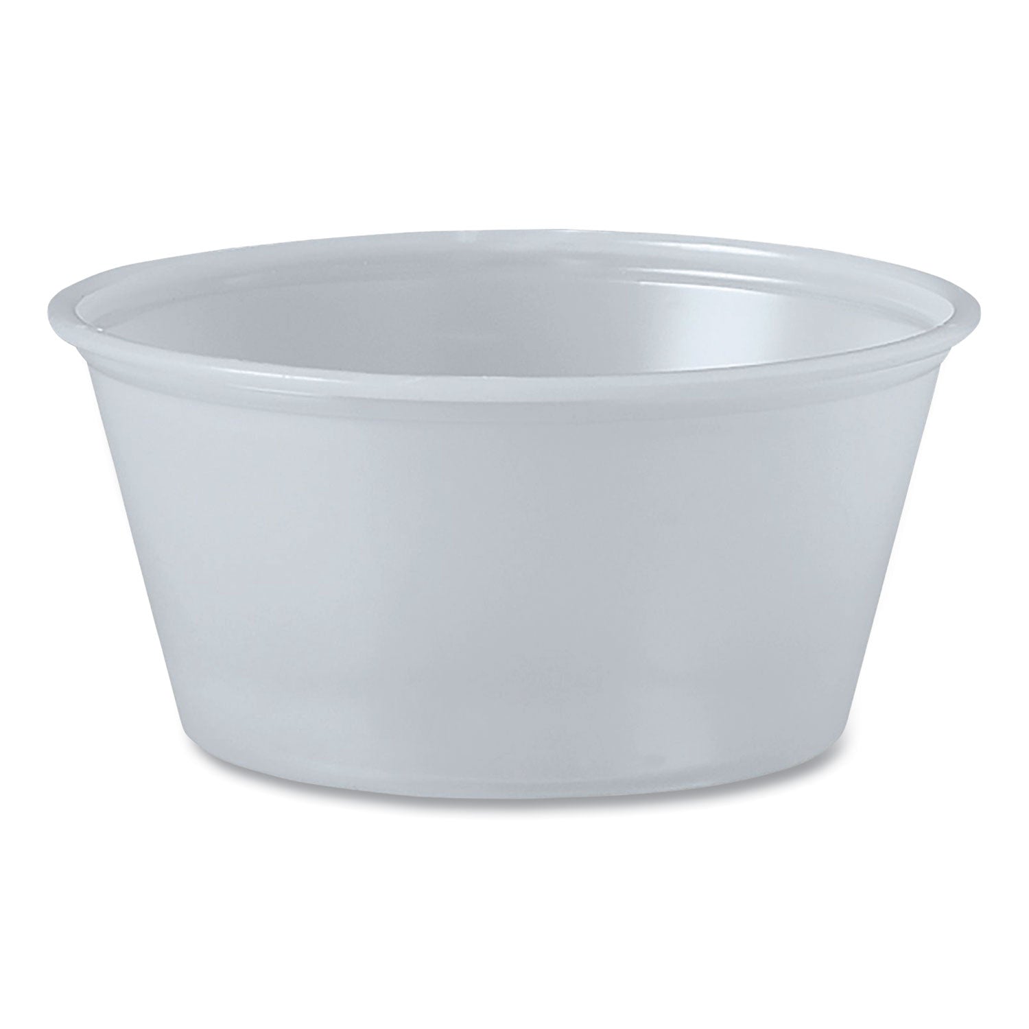 Polystyrene Portion Cups, 3.25 oz, Translucent, 250/Bag, 10 Bags/Carton
