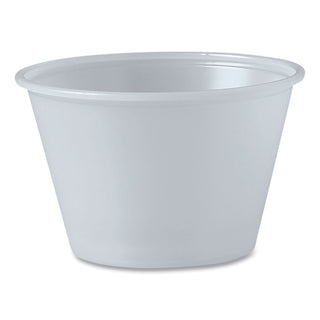 Polystyrene Portion Cups, 4 oz, Translucent, 250/Bag, 10 Bags/Carton