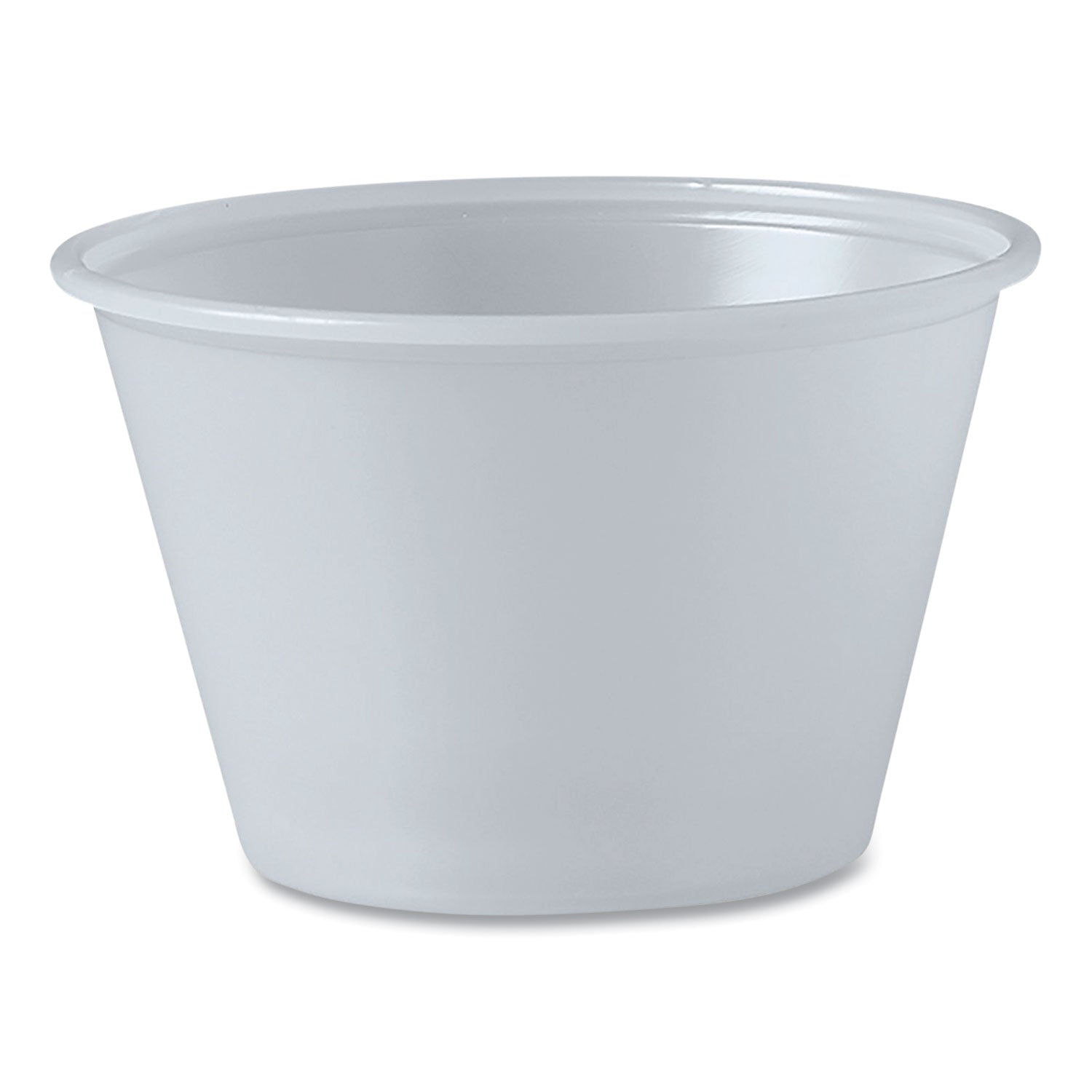 Polystyrene Portion Cups, 4 oz, Translucent, 250/Bag, 10 Bags/Carton