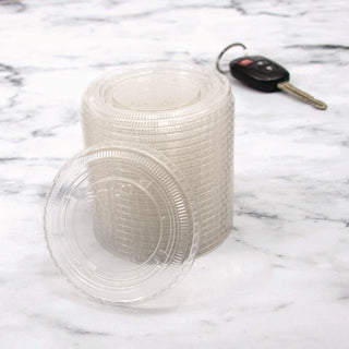 Portion/Souffle Cup Lids, Fits 3.25 oz to 9 oz Cups, Clear, 125/Pack, 20 Packs/Carton