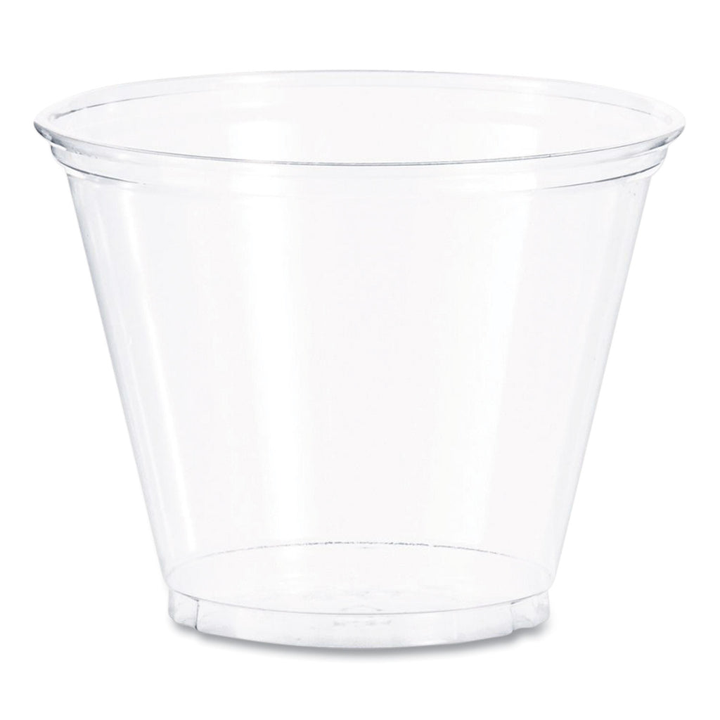 Ultra Clear PET Cups, 9 oz, Squat, 50/Bag, 20 Bags/Carton