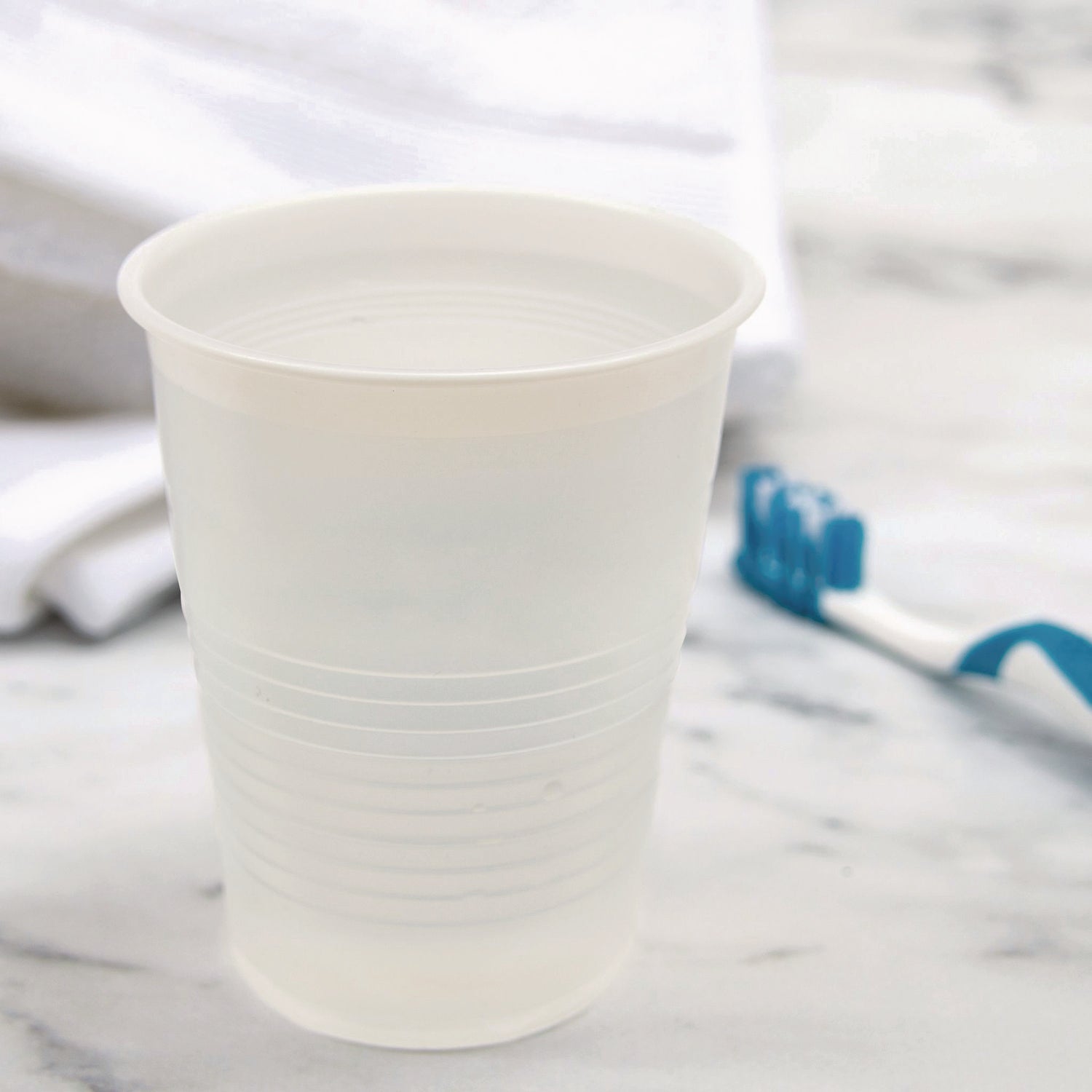 High-Impact Polystyrene Squat Cold Cups, 12 oz, Translucent, 50/Pack