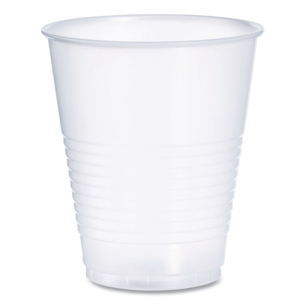 High-Impact Polystyrene Squat Cold Cups, 12 oz, Translucent, 50/Pack