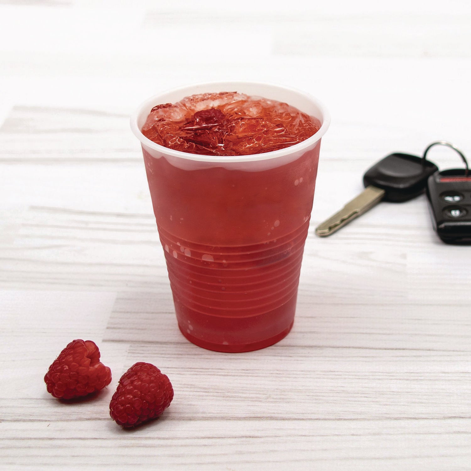High-Impact Polystyrene Squat Cold Cups, 12 oz, Translucent, 50/Pack