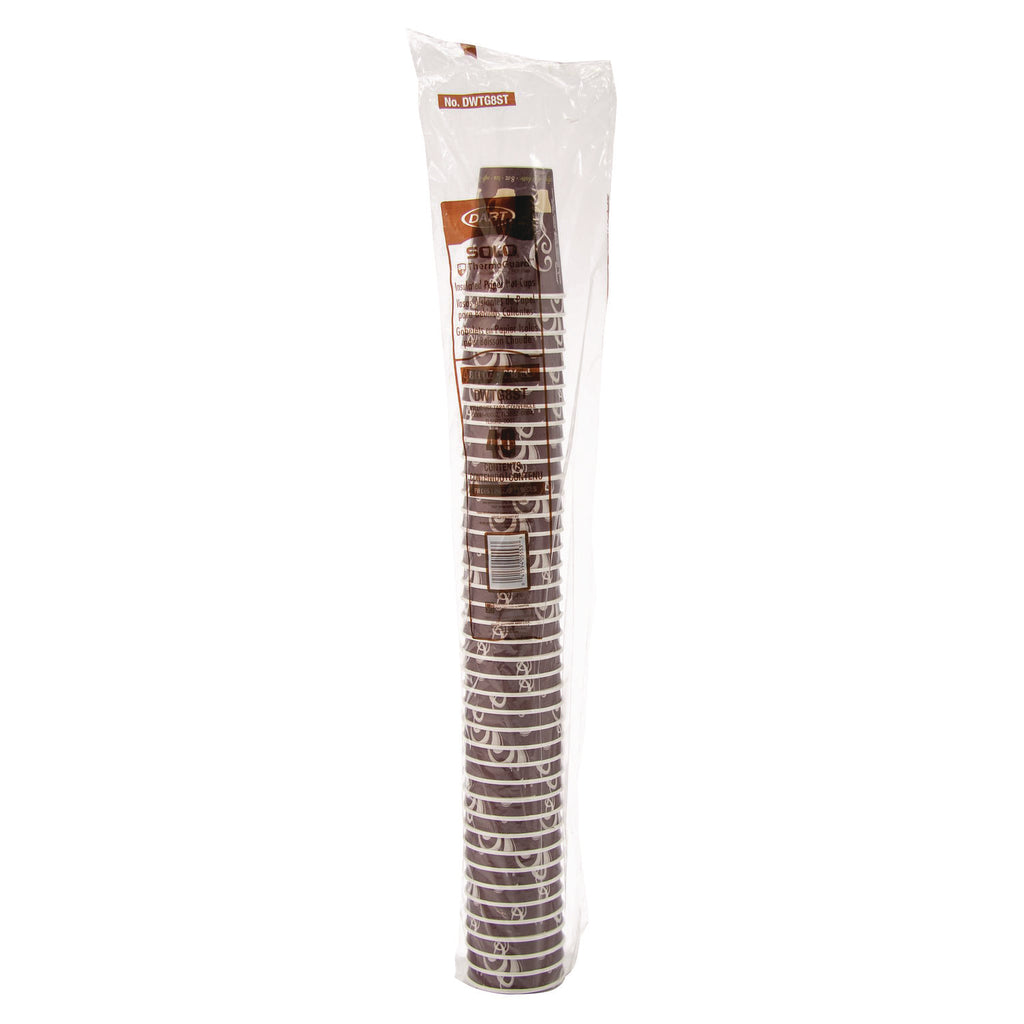 Solo ThermoGuard 8 oz Double Walled Paper Hot Cups - 40 / Bag - Multi - Paper, Polyethylene - Hot Drink, Beverage