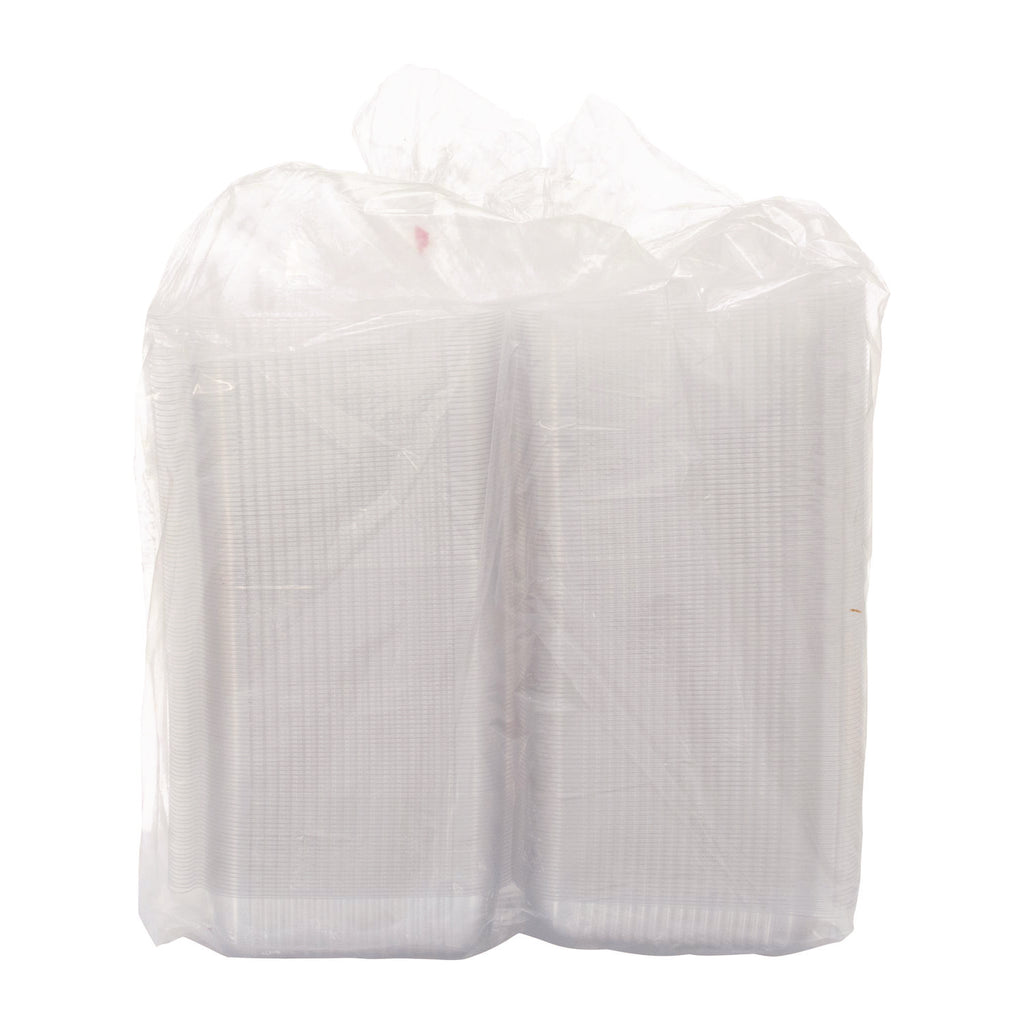 StayLock Clear Hinged Lid Containers, 7.8 x 8.3 x 3, Clear, Plastic, 125/Bag, 2 Bags/Carton