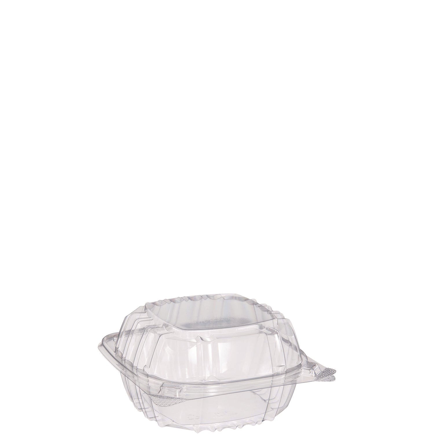 ClearSeal Hinged-Lid Plastic Containers, 5.8 x 6 x 3, Clear, Plastic, 125/Pack, 4 Packs/Carton - 