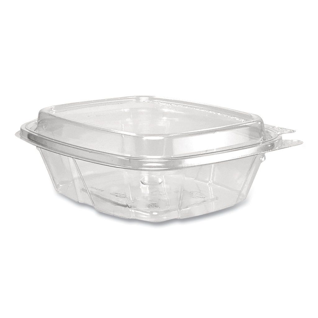 ClearPac SafeSeal Tamper-Resistant/Evident Containers, Domed Lid, 8 oz, 4.9 x 1.9 x 5.5, Clear, Plastic, 100/Bag, 2 Bags/CT