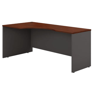 Series C Collection Left Corner Desk Module, 71.13" x 35.5" x 29.88", Hansen Cherry/Graphite Gray - 