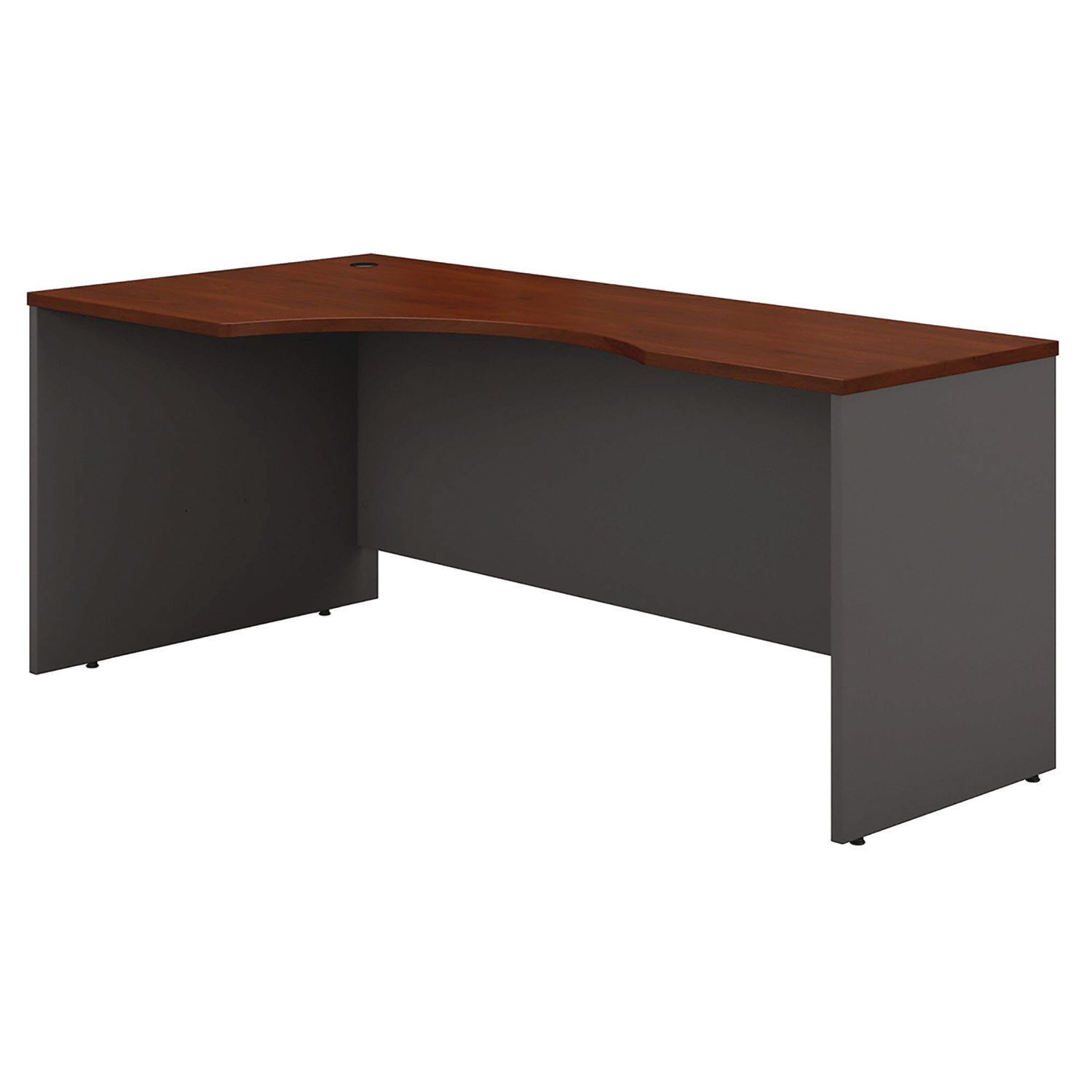 Series C Collection Left Corner Desk Module, 71.13" x 35.5" x 29.88", Hansen Cherry/Graphite Gray - 