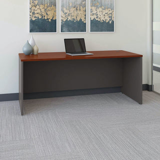 Series C Collection Desk Shell, 71.13" x 29.38" x 29.88", Hansen Cherry/Graphite Gray