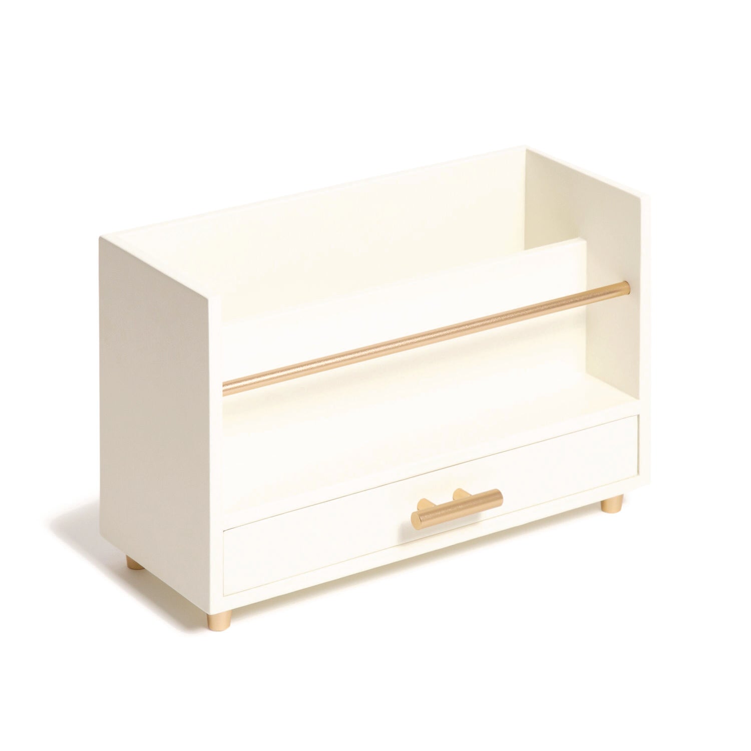 juliet-desk-organizer-3-compartments-1-drawer-95-x-42-x-49-white-gold-wood-metal_ubr3464u0312 - 2