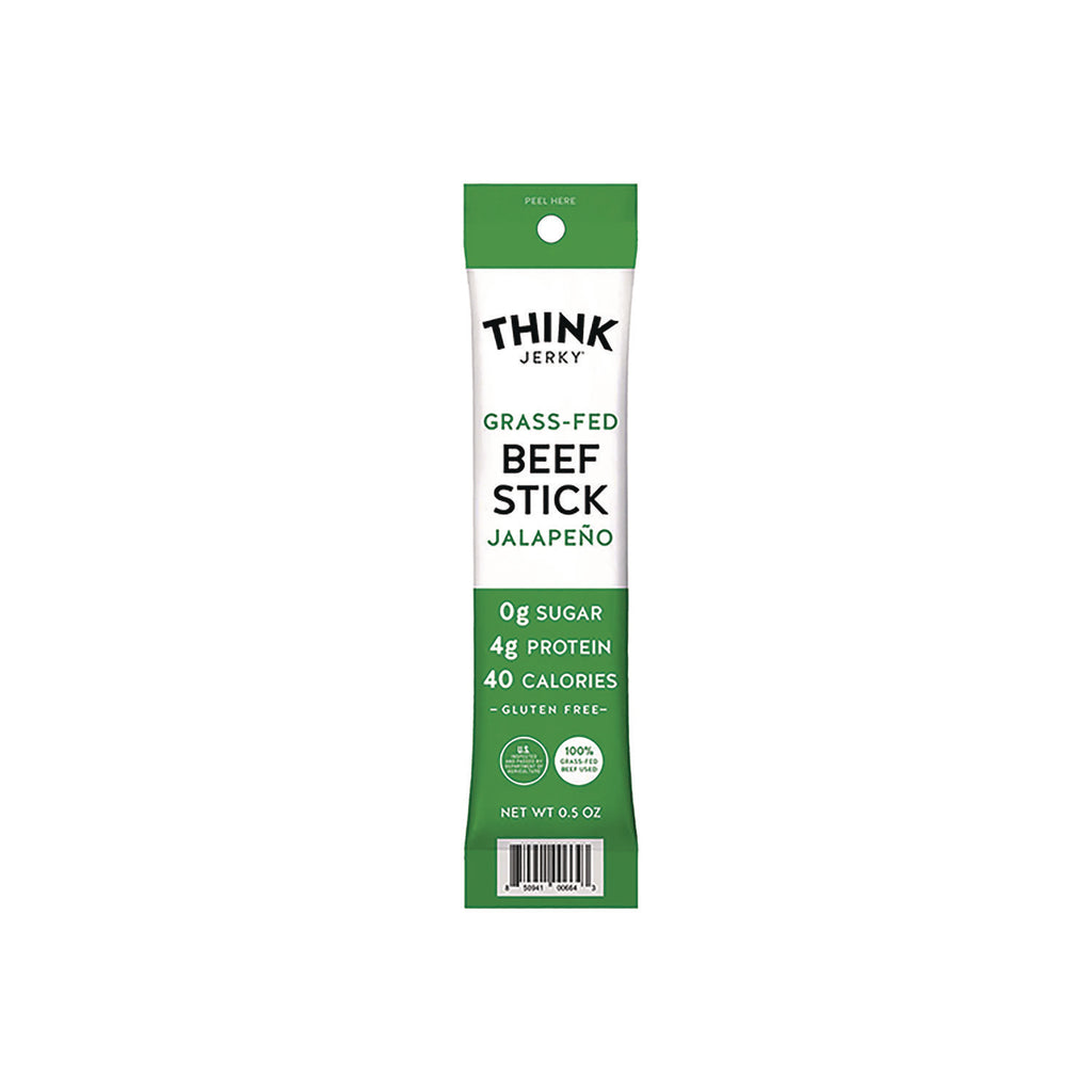 Jalapeno 100% Grass-Fed Beef Sticks, 1 oz Individually Wrapped Sticks, 20/Carton, Ships in 1-3 Business Days