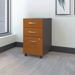 Series C Mobile Pedestal File, Left/Right, 3-Drawers: Box/Box/File, Legal/Letter/A4/A5, Cherry/Gray, 15.75" x 20.25" x 27.88