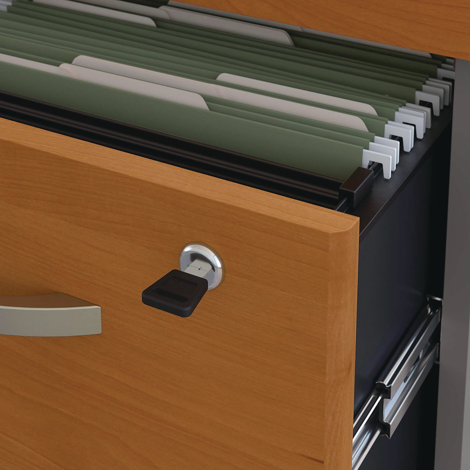 Series C Mobile Pedestal File, Left/Right, 3-Drawers: Box/Box/File, Legal/Letter/A4/A5, Cherry/Gray, 15.75" x 20.25" x 27.88