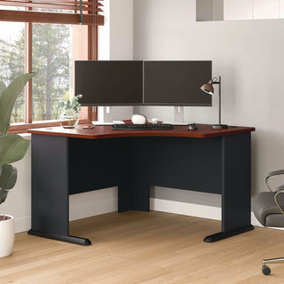 Bush - Series A Corner Desk, 47-1/4w x 47-1/4d x 29-7/8h, Hansen Cherry/Galaxy, Sold as 1 EA - 5