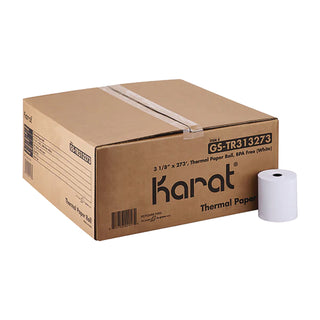 Thermal Paper Rolls, 3.13" x 273 ft, White, 50/Carton