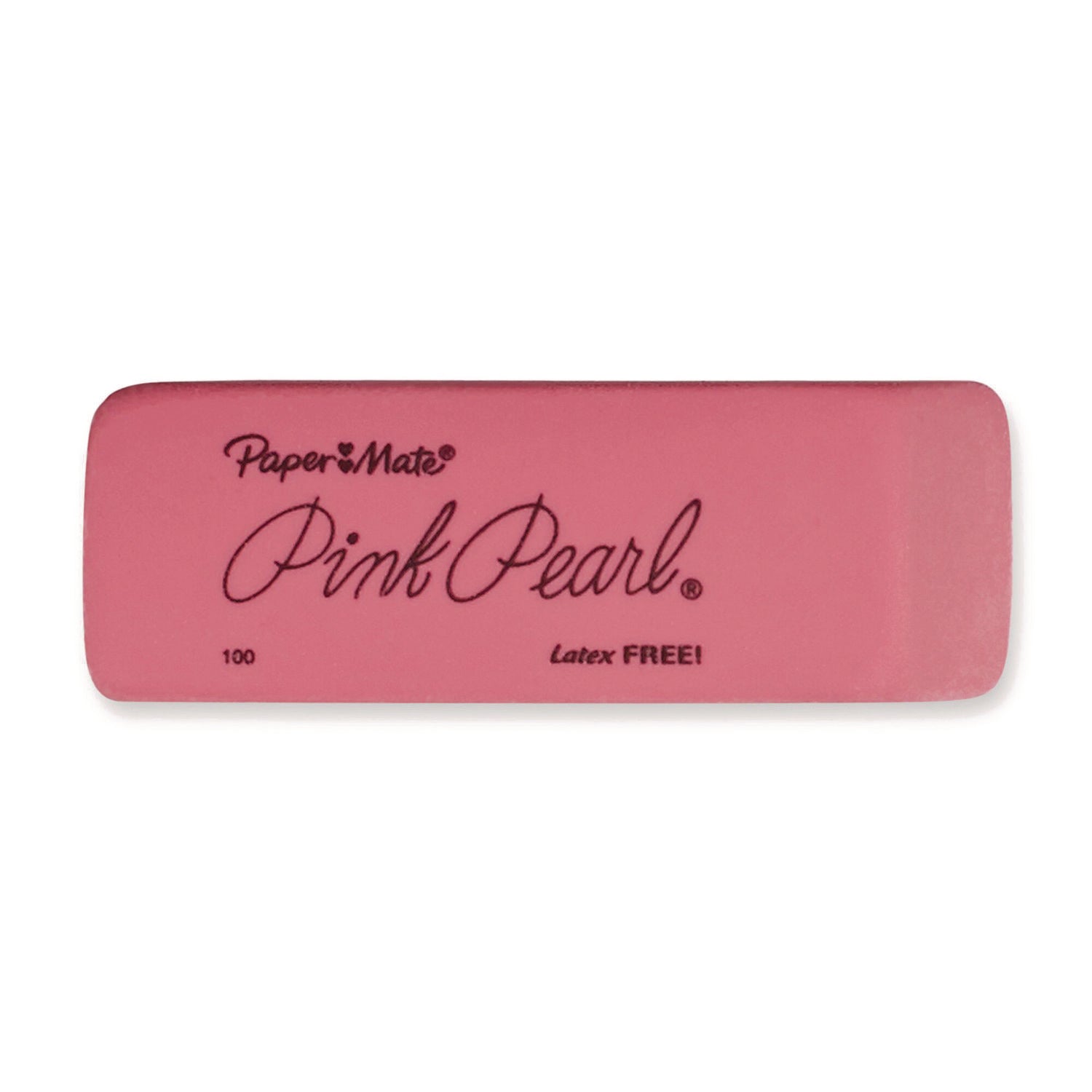 Pink Pearl Eraser, For Pencil Marks, Rectangular Block, Medium, Pink, 24/Box - 