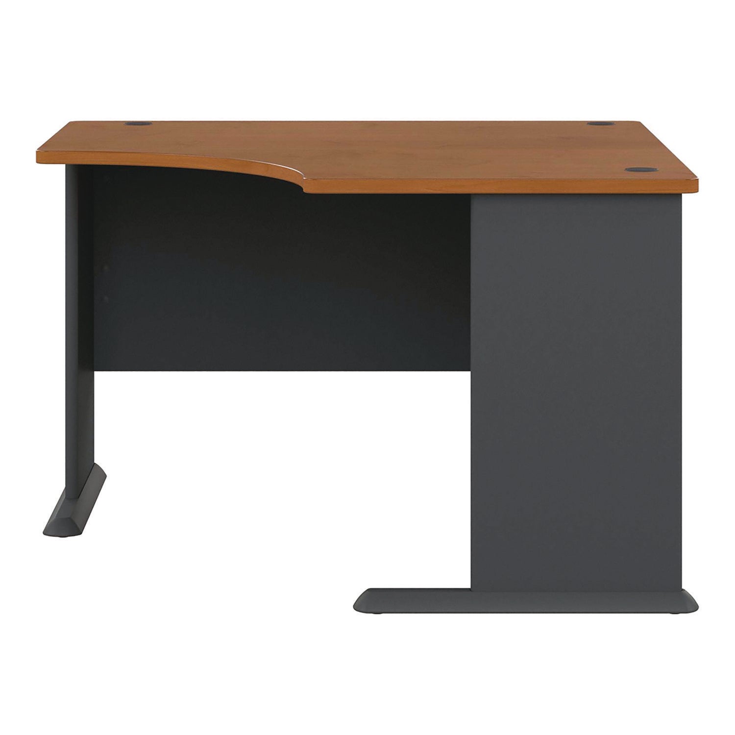 Bush - Series A Corner Desk, 47-1/4w x 47-1/4d x 29-7/8h, Natural Cherry/Slate Gray, Sold as 1 EA - 4