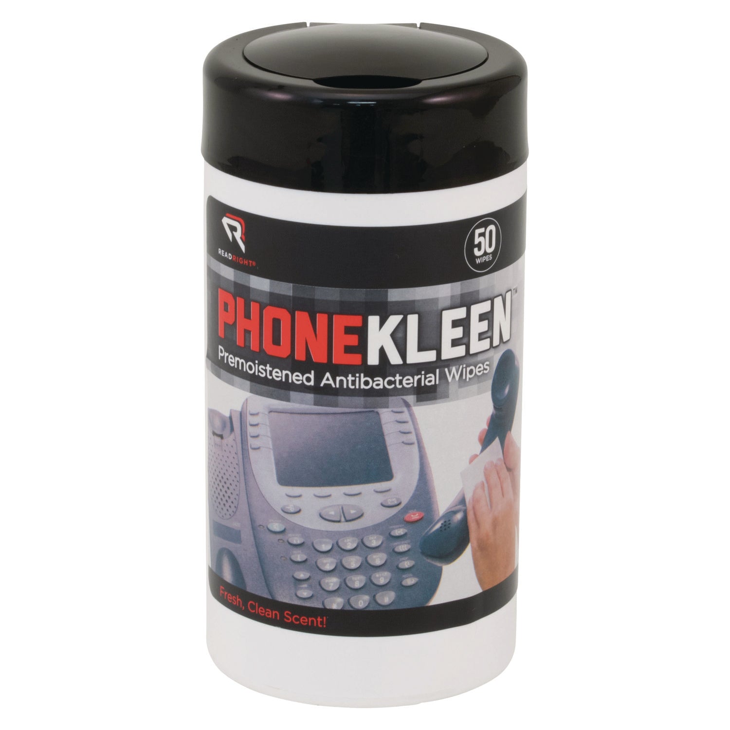 PhoneKleen Wet Wipes, Cloth, 5 x 5, 50/Tub - 