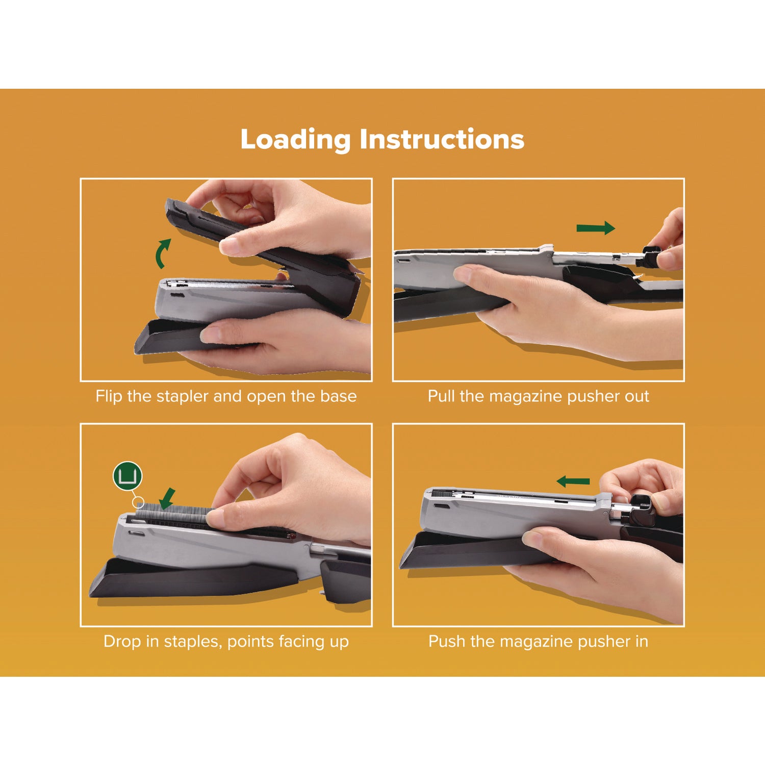 InPower One-Finger Eco-Friendly Desktop Stapler, 25-Sheet Capacity, Black/Gray