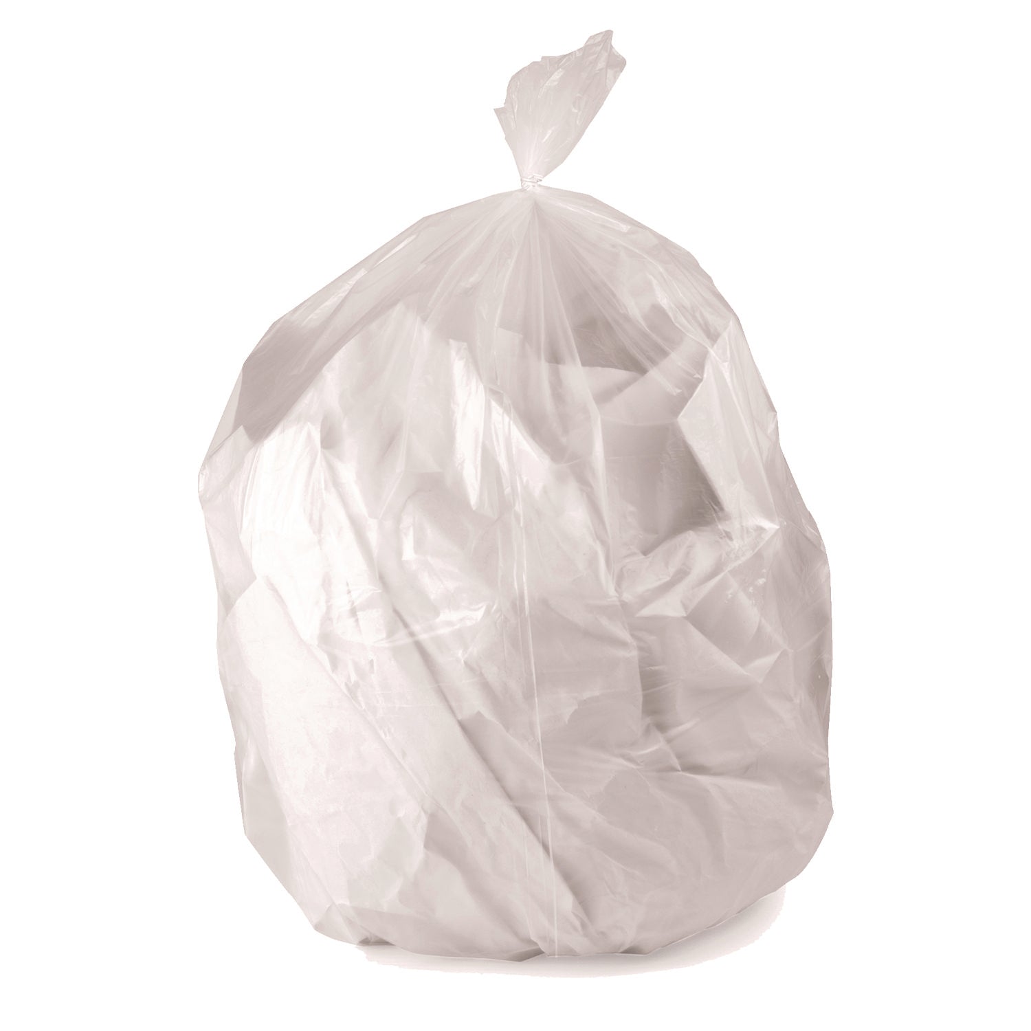 Linear Low Density Can Liners with AccuFit Sizing, 23 gal, 0.9 mil, 28" x 45", Clear, 50/Box