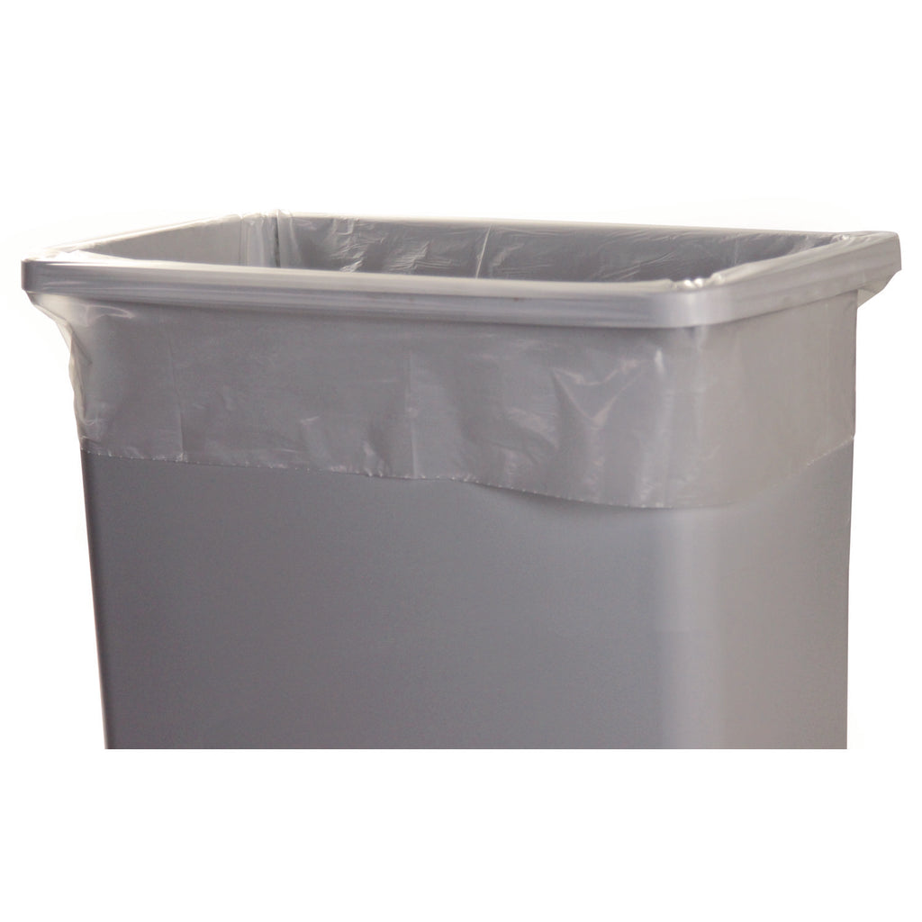 Linear Low Density Can Liners with AccuFit Sizing, 23 gal, 0.9 mil, 28" x 45", Clear, 50/Box