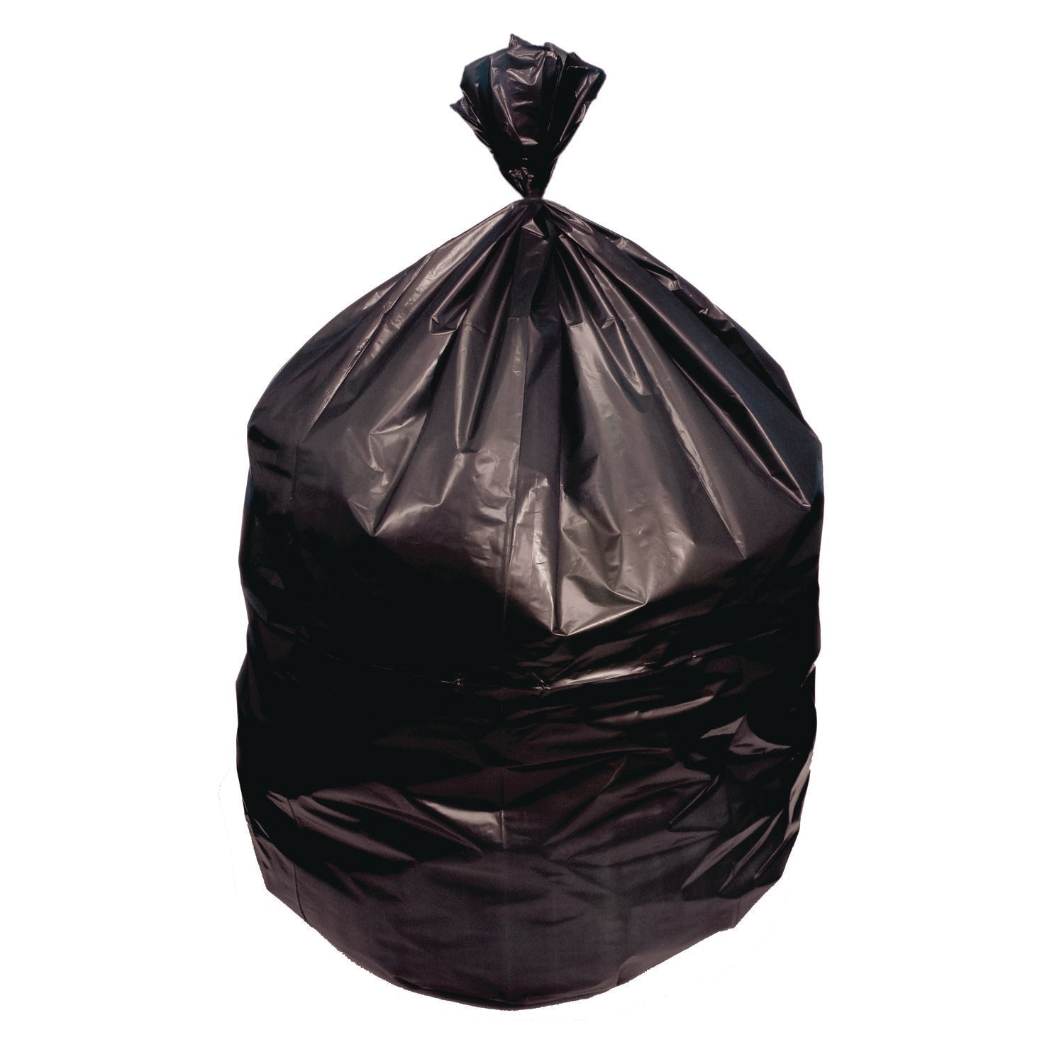 Linear Low Density Can Liners with AccuFit Sizing, 32 gal, 0.9 mil, 33" x 44", Black, 20 Bags/Roll, 5 Rolls/Carton