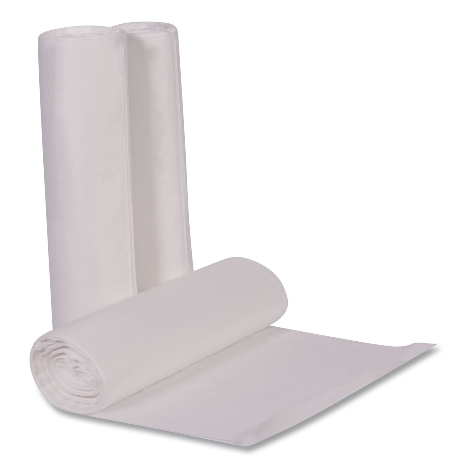 Linear Low Density Can Liners with AccuFit Sizing, 32 gal, 0.9 mil, 33" x 44", Clear, 50/Box