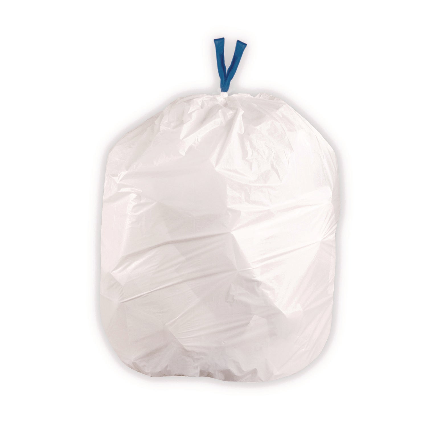 Drawstring Trash Bags, 13 gal, 0.8 mil, 24" x 28", White, 40 Bags/Roll, 2 Rolls/Box - 2
