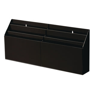 Optimizers Six-Pocket Organizer, 6 Sections, Letter Size, 26.66" x 3.8" x 11.56" , Black - 