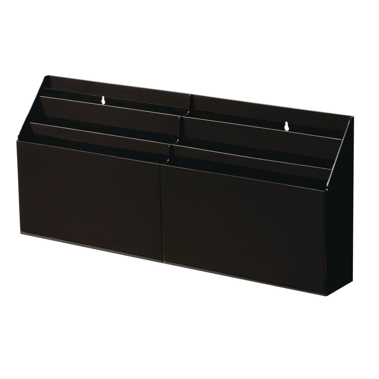 Optimizers Six-Pocket Organizer, 6 Sections, Letter Size, 26.66" x 3.8" x 11.56" , Black - 