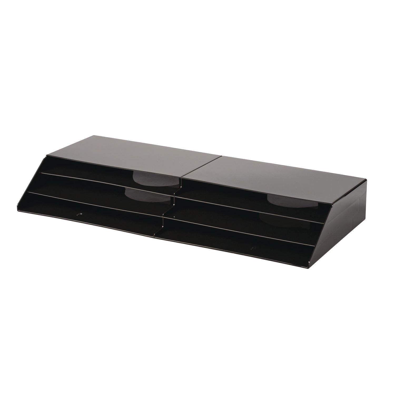 Optimizers Six-Pocket Organizer, 6 Sections, Letter Size, 26.66" x 3.8" x 11.56" , Black - 
