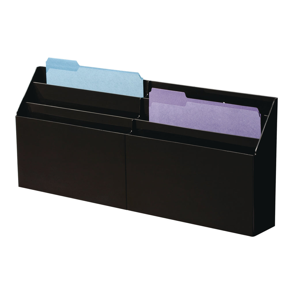 Optimizers Six-Pocket Organizer, 6 Sections, Letter Size, 26.66" x 3.8" x 11.56" , Black - 
