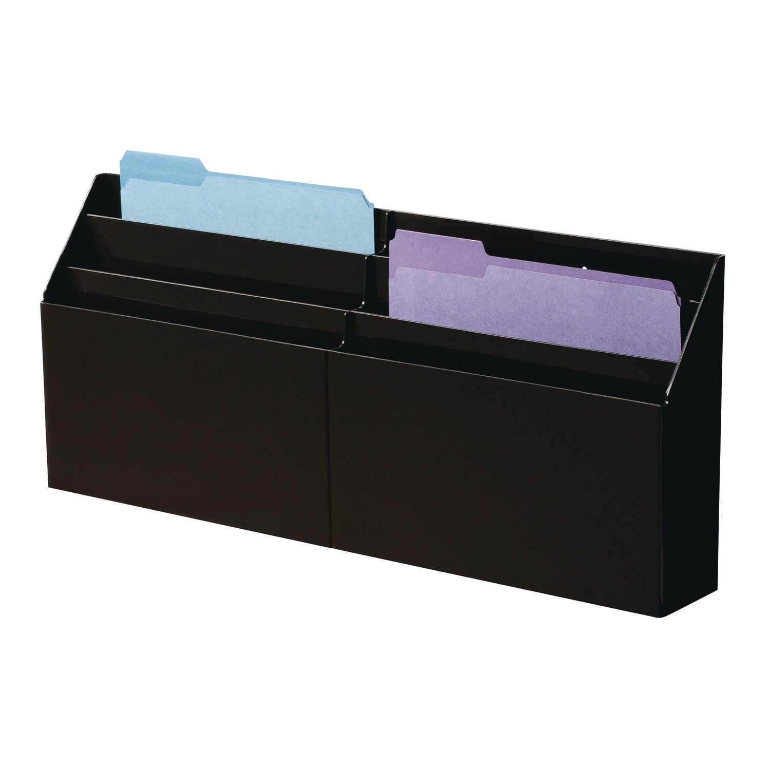 Optimizers Six-Pocket Organizer, 6 Sections, Letter Size, 26.66" x 3.8" x 11.56" , Black - 