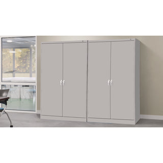 Assembled Jumbo Steel Storage Cabinet, 48w x 18d x 78h, Light Gray - 5
