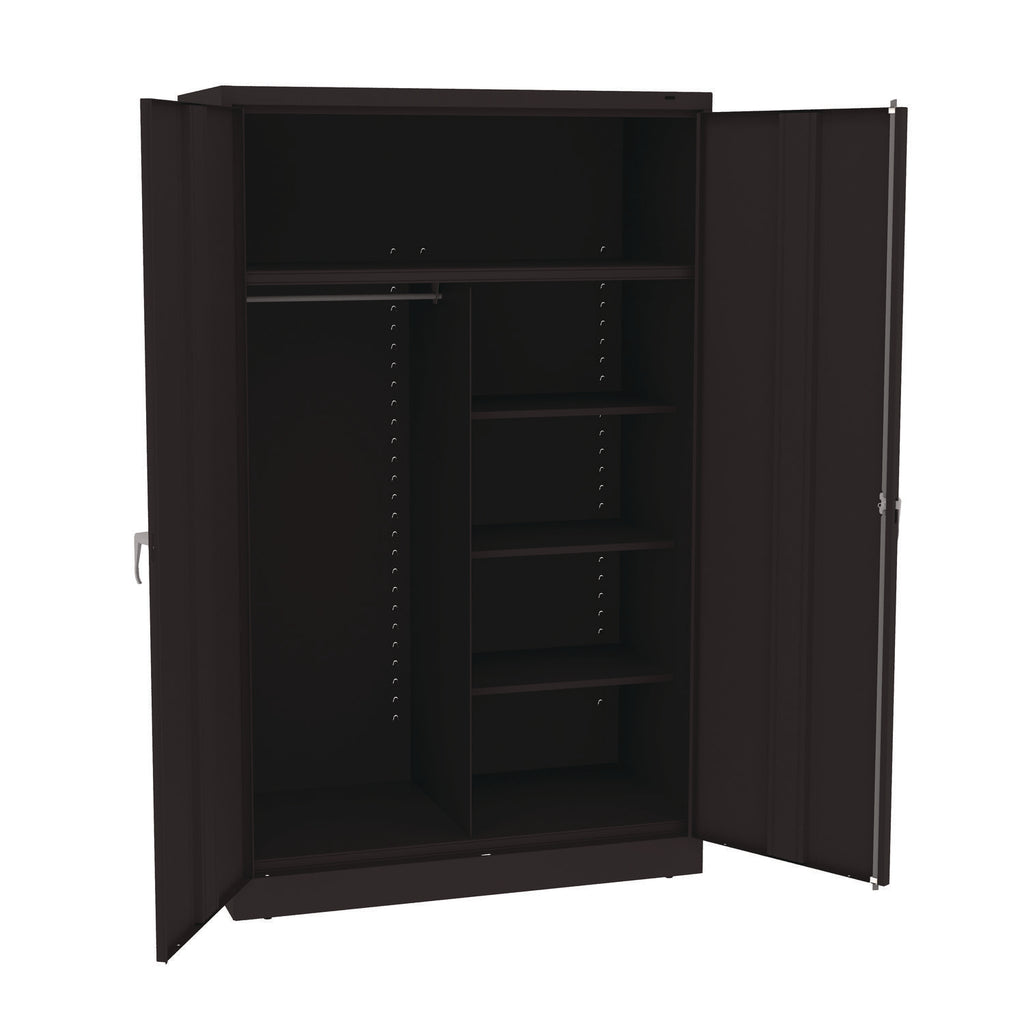 Jumbo Combination Steel Storage Cabinet, 48w x 24d x 78h, Black - 