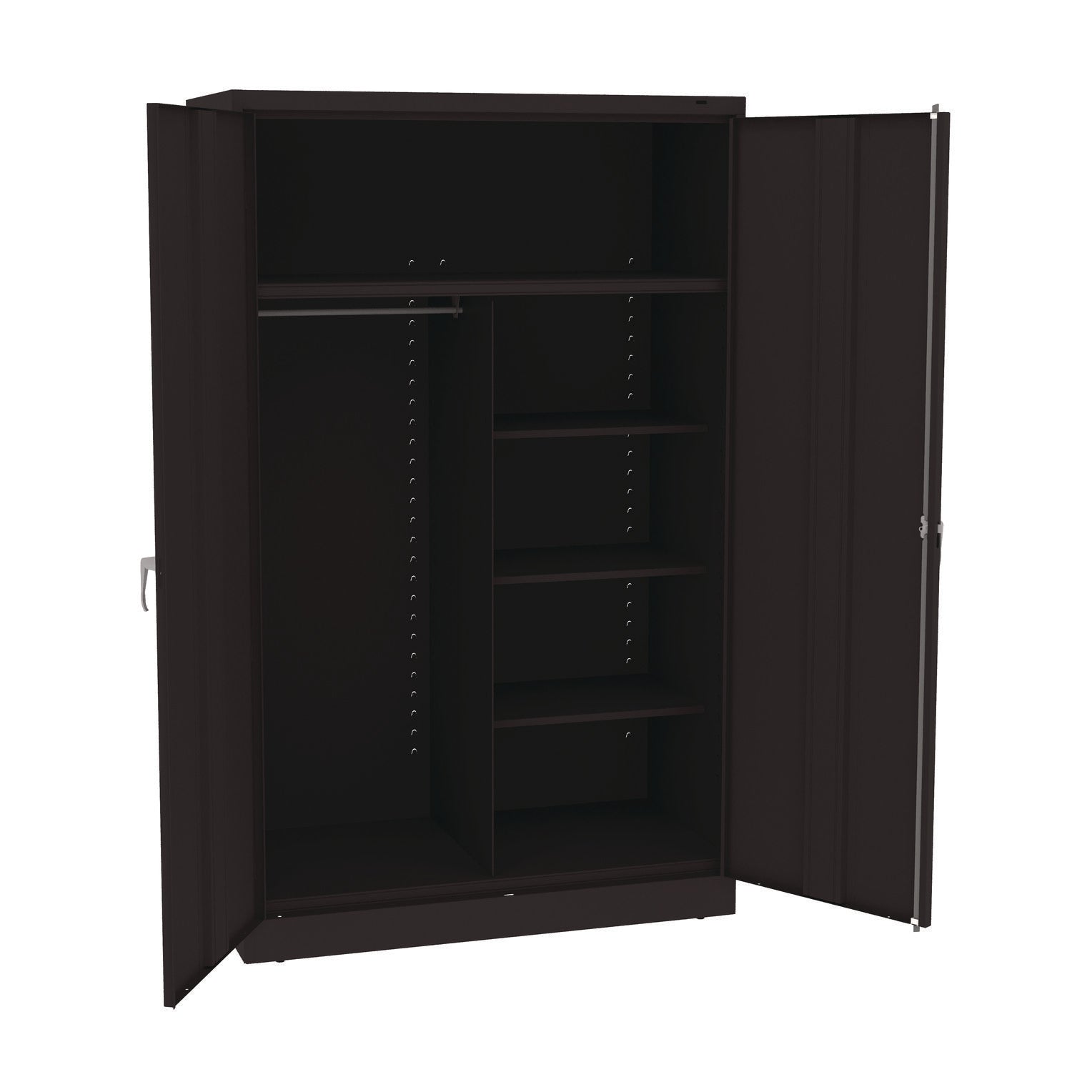 Jumbo Combination Steel Storage Cabinet, 48w x 24d x 78h, Black - 