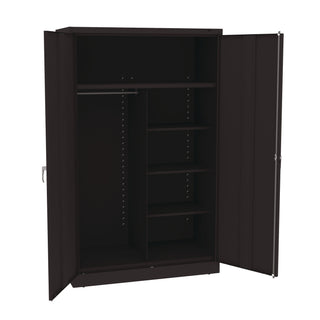 Jumbo Combination Steel Storage Cabinet, 48w x 24d x 78h, Black - 
