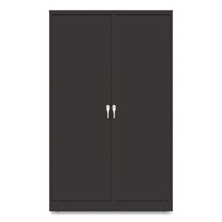 Jumbo Combination Steel Storage Cabinet, 48w x 24d x 78h, Black