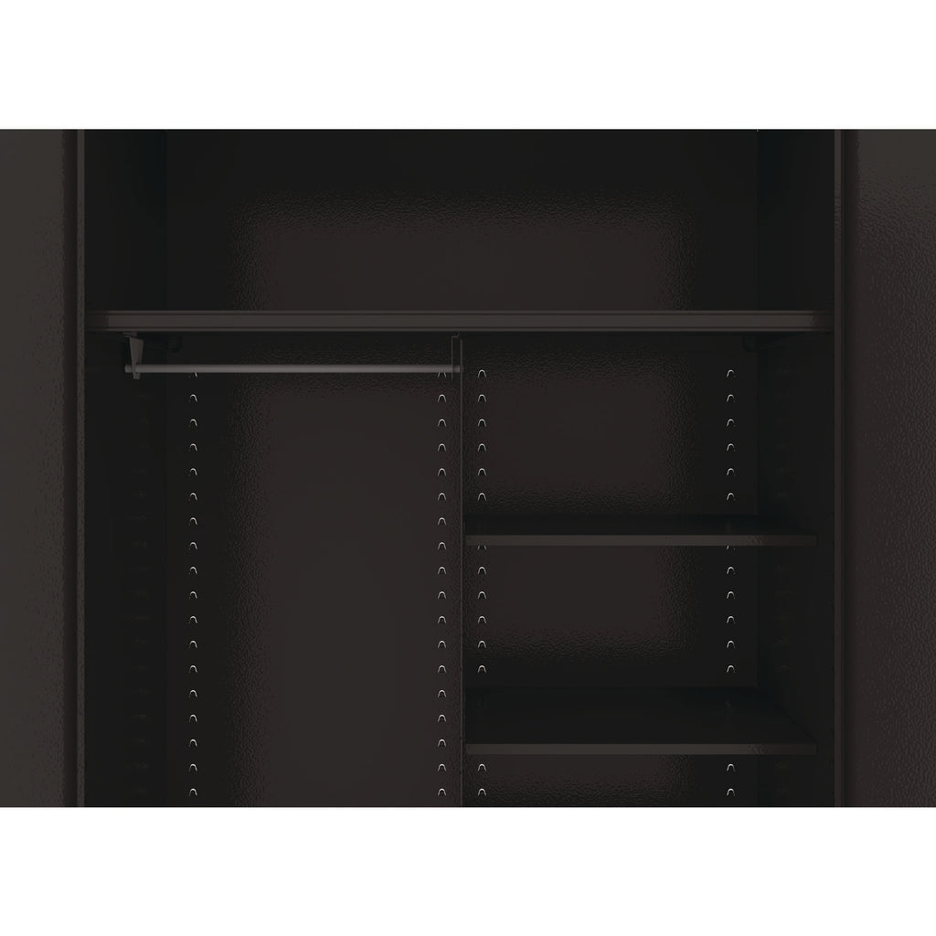 Jumbo Combination Steel Storage Cabinet, 48w x 24d x 78h, Black - 