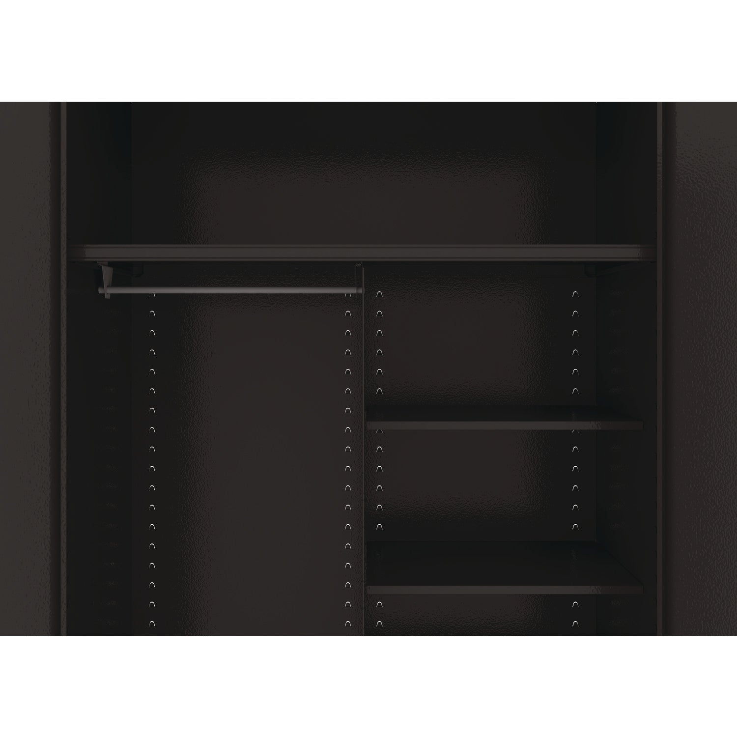 Jumbo Combination Steel Storage Cabinet, 48w x 24d x 78h, Black - 