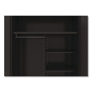 Jumbo Combination Steel Storage Cabinet, 48w x 24d x 78h, Black
