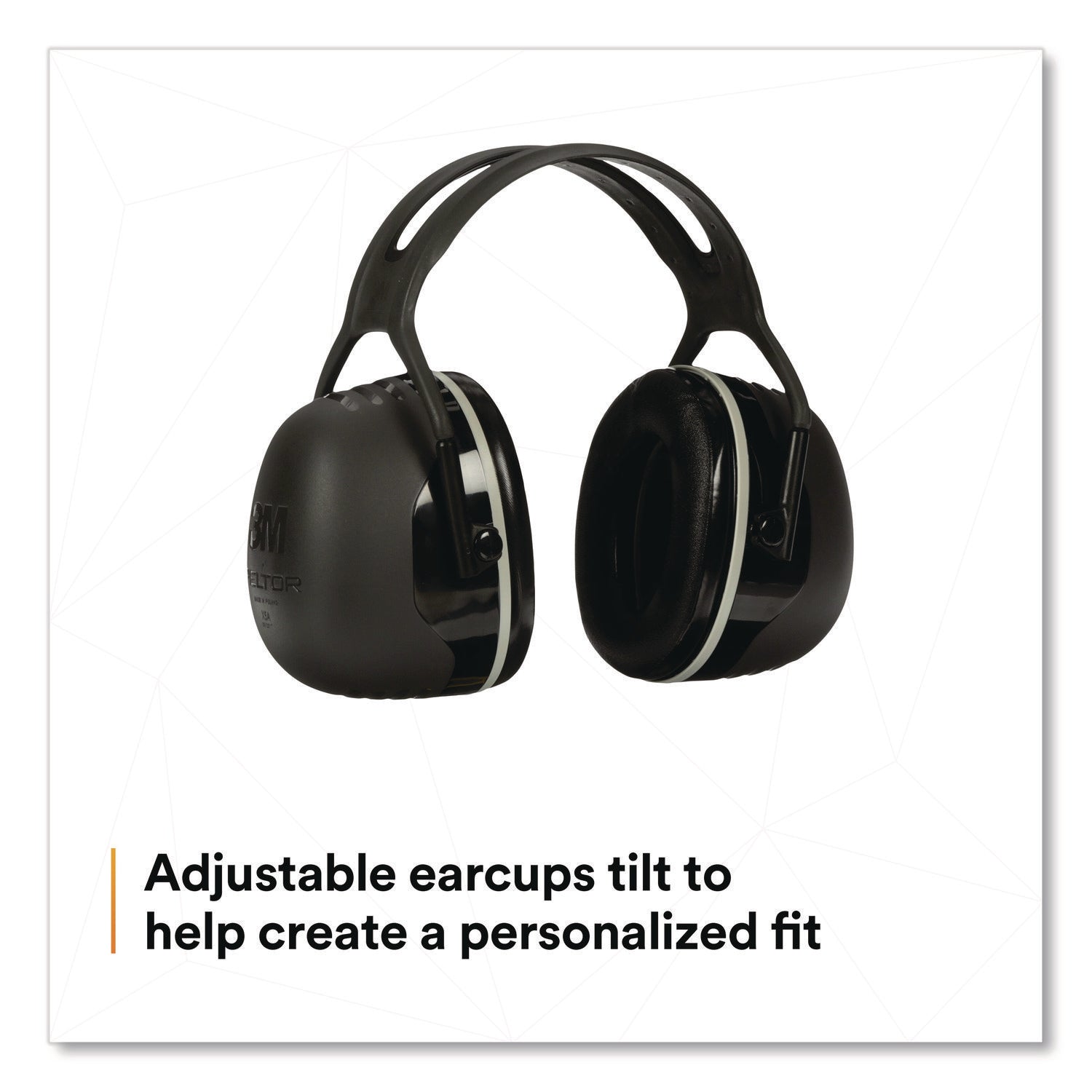 PELTOR X Series Earmuffs, Model X5A, 31 dB NRR, Black