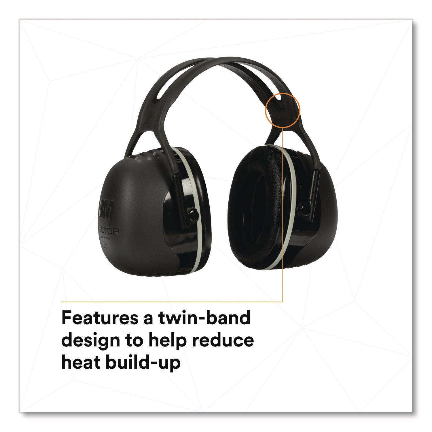 PELTOR X Series Earmuffs, Model X5A, 31 dB NRR, Black