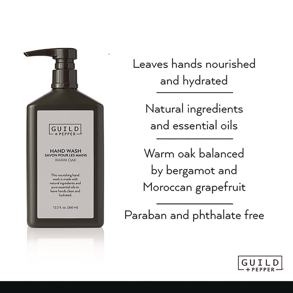 Hand Wash, Warm Oak, 12.2 oz Bottle, 12/Carton