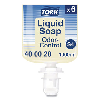Odor-Control Hand Soap Liquid S4, Perfume Free, 1 L, 6/Carton