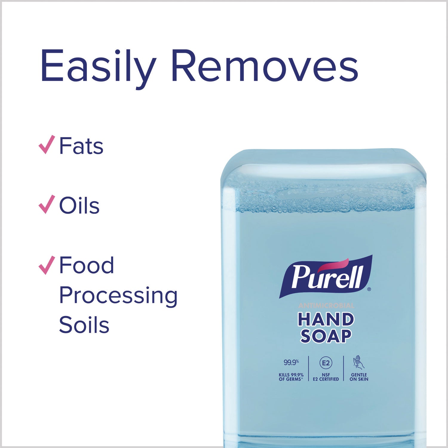 Antimicrobial Fragrance Free Foaming Hand Soap, For ES10 Dispensers, 1,200 mL Refill, 2/Carton