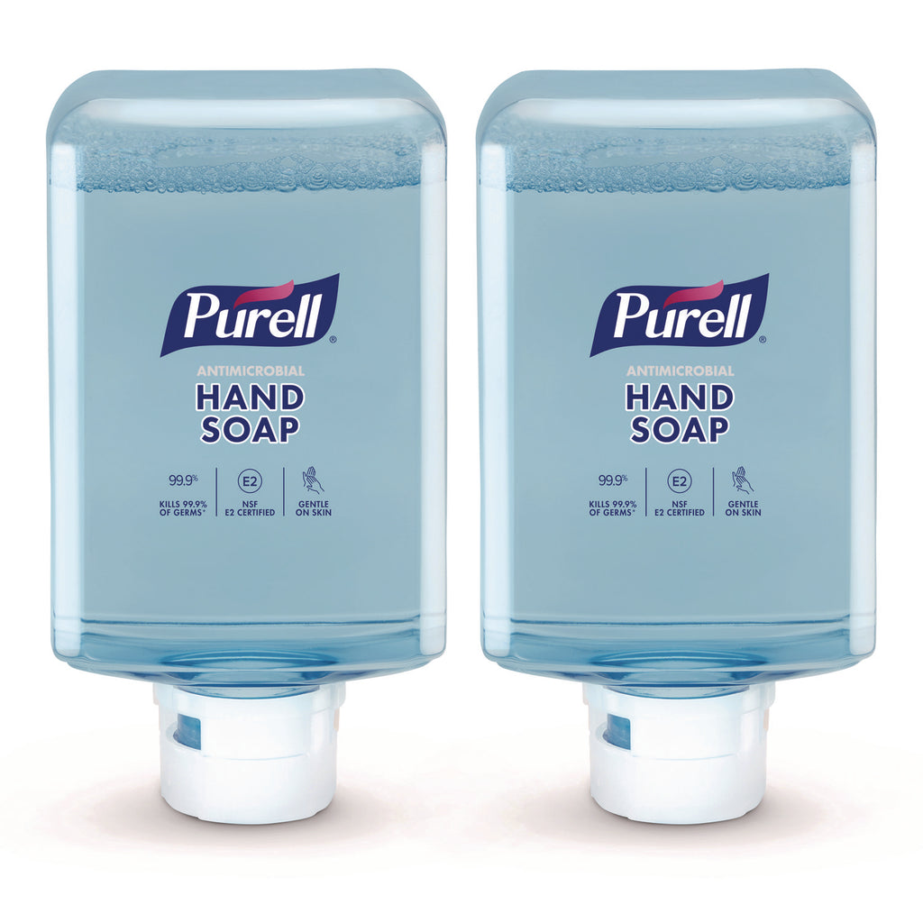 Antimicrobial Fragrance Free Foaming Hand Soap, For ES10 Dispensers, 1,200 mL Refill, 2/Carton